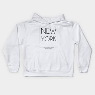 New York City Minimal Typography 2 Kids Hoodie